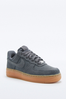 gray suede nike air force 1