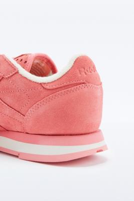 reebok pink suede classic runner trainers