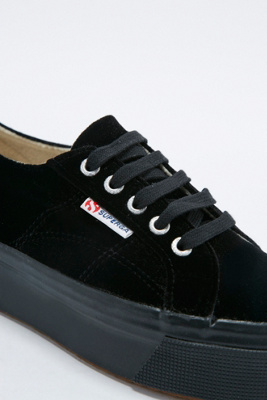 velvet superga flatforms