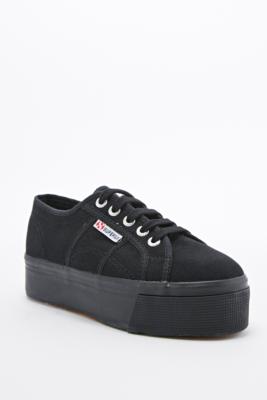 superga linea up and down black