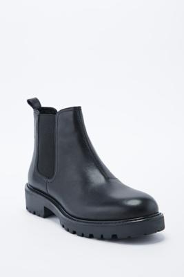 vagabond kenova black leather chunky chelsea boots