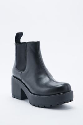 dioon black goat leather boots