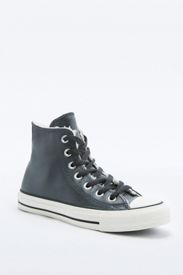 converse all star leather shearling hi