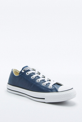 converse cuir marine