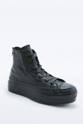 all black converse platform