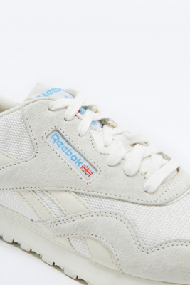 reebok classic white nylon vintage runner trainers