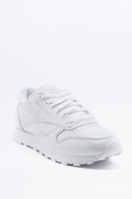 reebok classic white pearl leather trainers