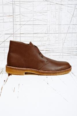 clarks desert boots brown vintage leather