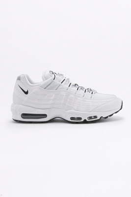 nike white with black accent air max 95 trainers