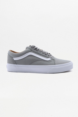 grey leather vans old skool