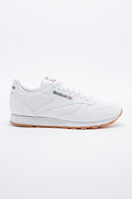 reebok white classic leather trainers