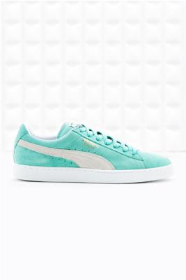 puma green suede trainers