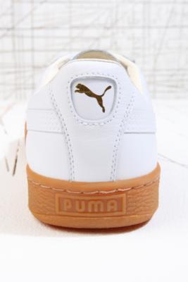 puma basket white gum sole