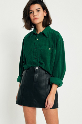 cropped corduroy shirt