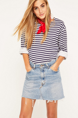 levi denim skirt urban outfitters