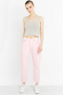 pink 501 levi jeans