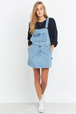 light blue dungaree dress