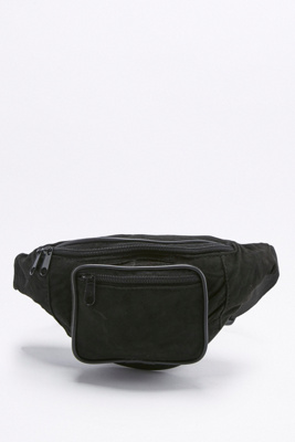 black suede bum bag