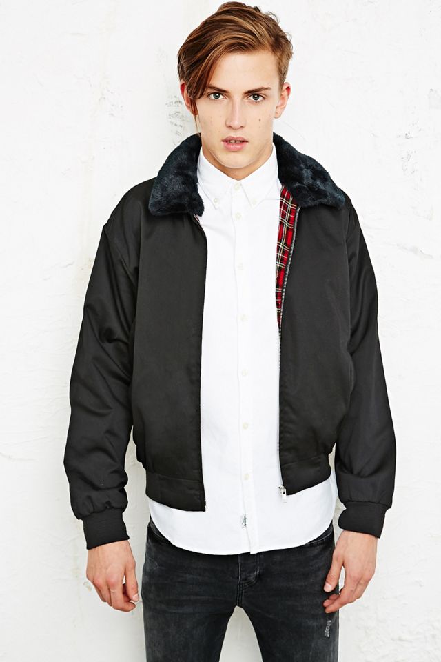 Vintage Renewal Harrington Jacket with Fur Collar Urban Outfitters UK