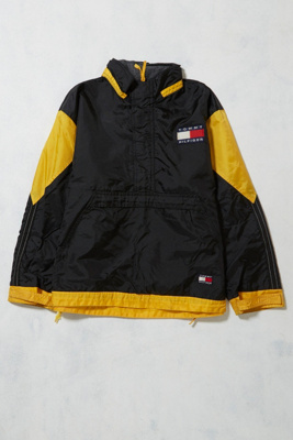 tommy hilfiger black and yellow jacket