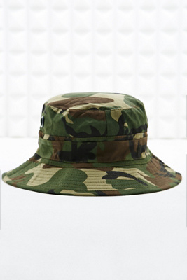 woodland camo bucket hat