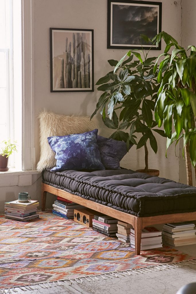 Rohini Daybed Black Cushion Urban Outfitters UK