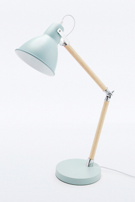 pale blue table lamp
