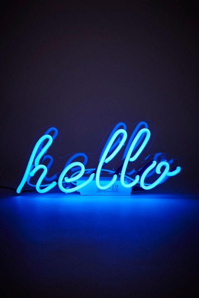 Neon Hello Light Urban Outfitters UK