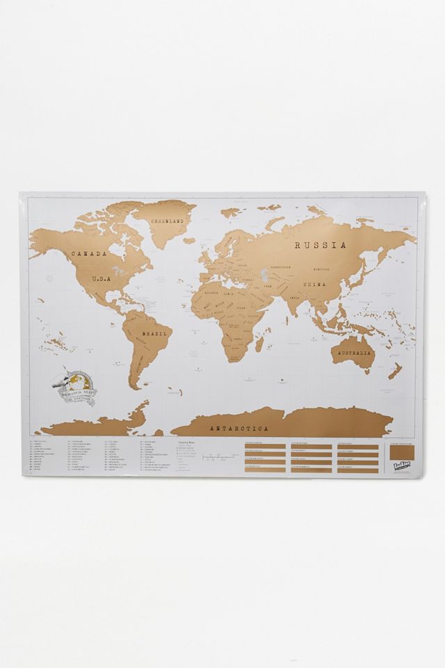 XL World Scratch Map Urban Outfitters FR