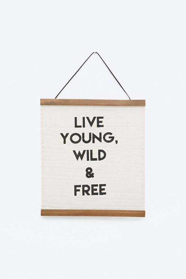 Live Young Banner Wall Art Urban Outfitters Uk