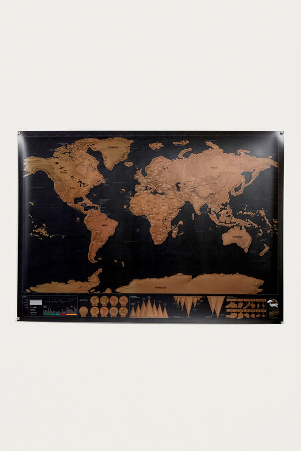World Scratch Map Deluxe Urban Outfitters UK
