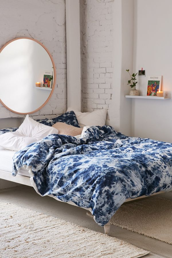 Premium Denim Tie Dye Duvet Cover Urban Outfitters Fr