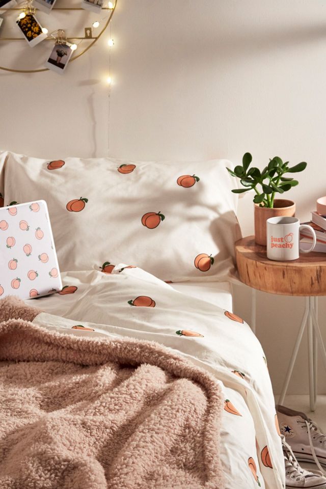 Peach Duvet Cover Set Urban Outfitters UK