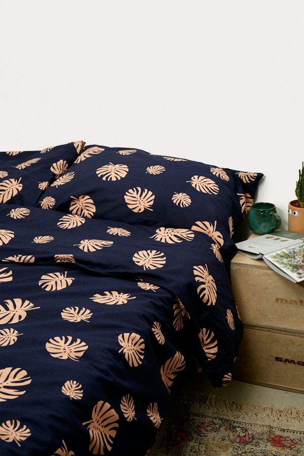 Monstera Leaf Duvet Cover Set Urban Outfitters De