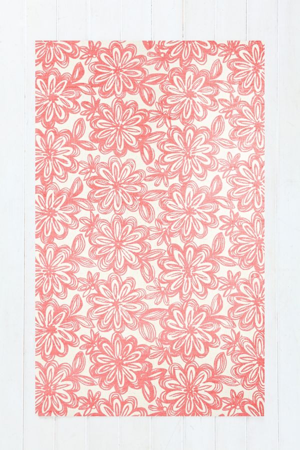 Teppich Mit Blumenmuster In Rosa 3 X 5 Fuss Urban Outfitters De