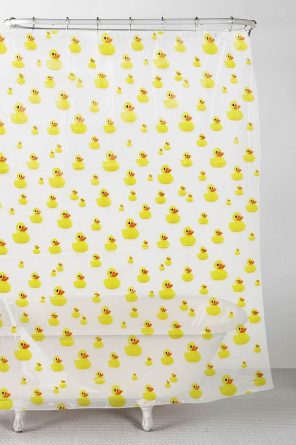 Rubber Duck Shower Curtain In White Urban Outfitters Uk