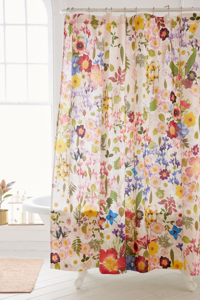 Pressed Flower Shower Curtain 