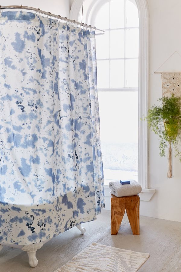 Kishi Shibori Dye Shower Curtain | Urban Outfitters UK