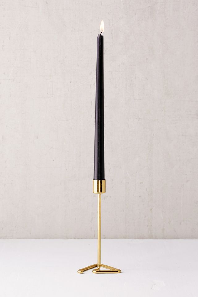 Emma Triangle Gold Taper Candle Holder Urban Outfitters UK