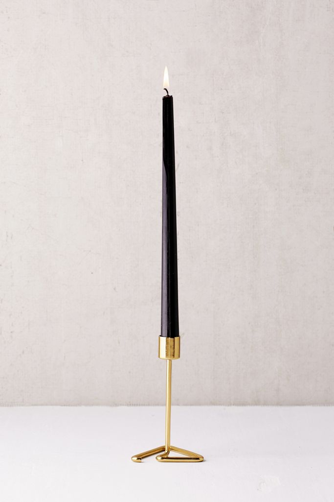 Emma Bronze Short Triangle Taper Candle Holder Urban Outfitters UK