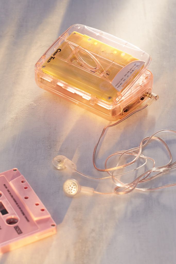 Clear Pink Cassette Tape Player Urban Outfitters DE