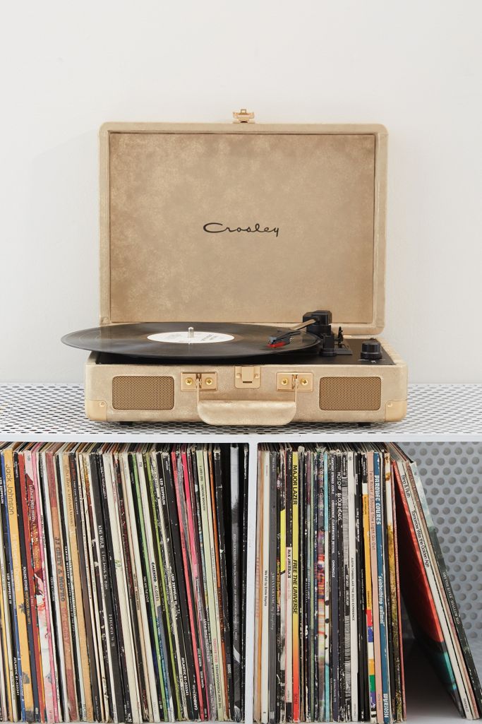 Crosley X UO Cruiser Gold Briefcase Portable Vinyl Record Player