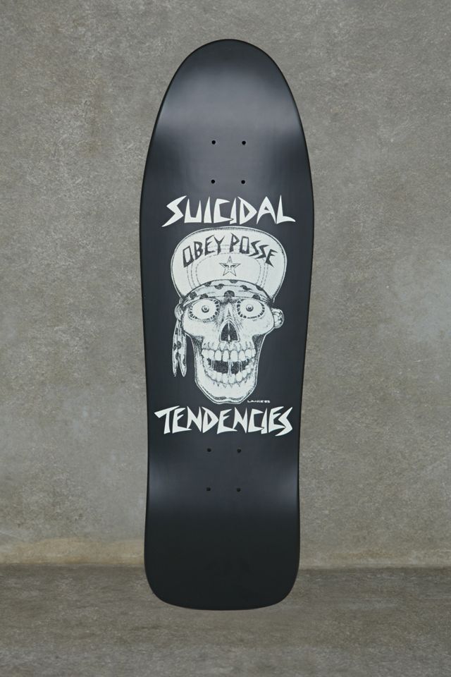 Obey x Suicidal Tendencies „Flip Cap“ SkateboardDeck in Schwarz, 9,5