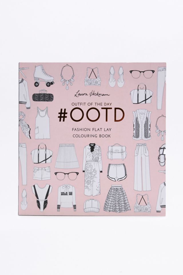 Outfit Of The Day OOTD Fashion Flat Lay Colouring Book Urban