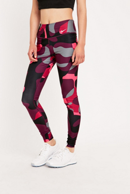 nike pink camo leggings