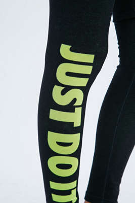 lime green nike tights