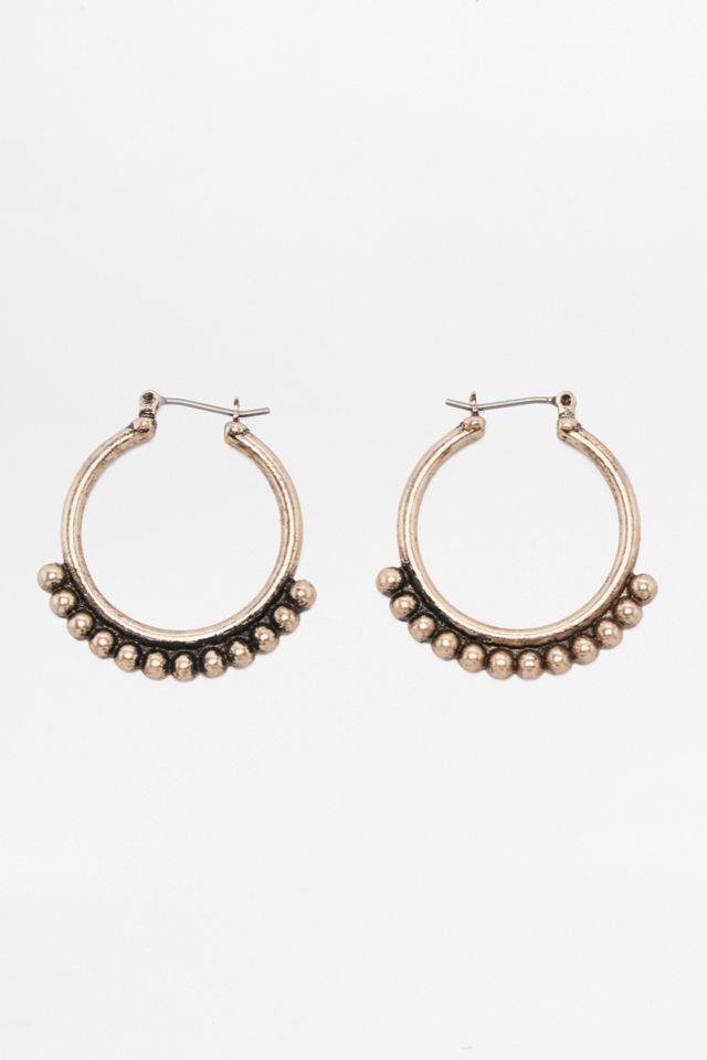 Statement Beaded Hoop Earrings Urban Outfitters UK