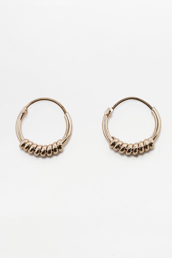 Twist Metal Hoop Earrings Urban Outfitters UK