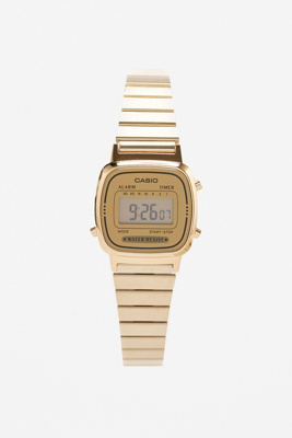 casio vintage face gold watch