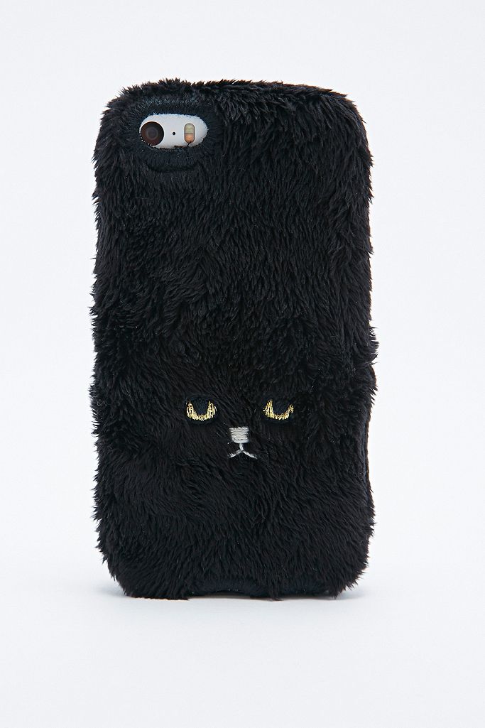Keora Keora Furry Cat Iphone 5 Case In Black Urban Outfitters Uk